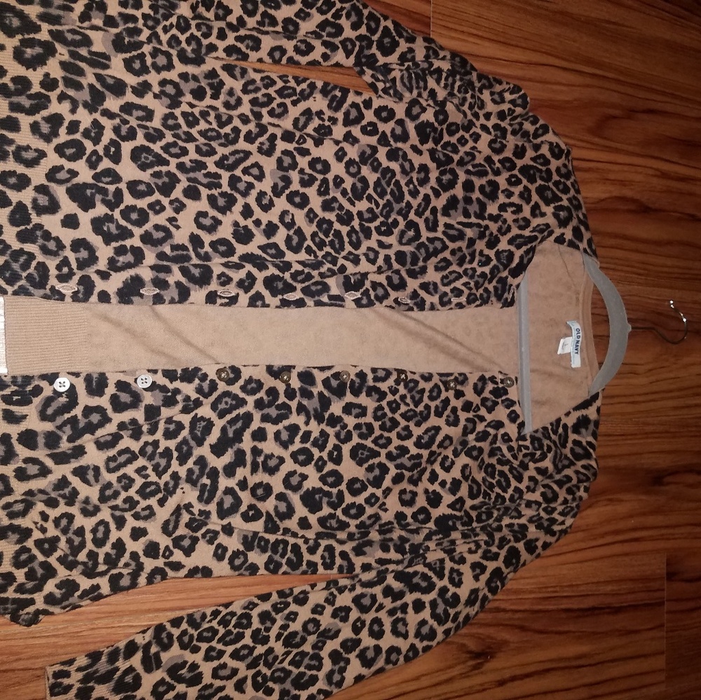 Old Navy Cardigan - Cheetah Print gently used